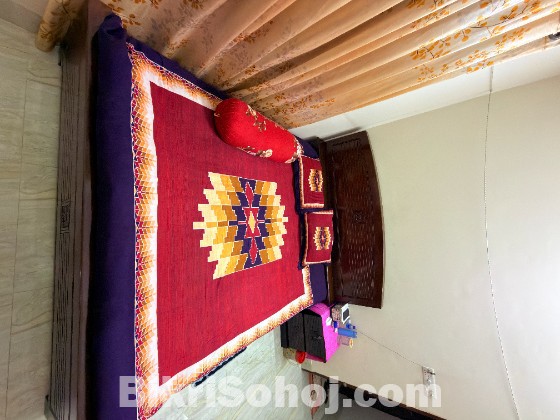 6 ft × 7 ft Premium Malaysian Wooden Bed for Sale